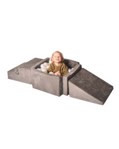 Soft Play Ball Pool Climbing Trail Set of 3 - Grey
