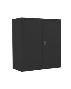 TC Steel Double Door Cupboard - Black - 1000mm