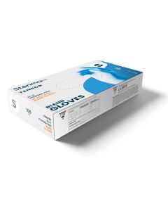 Tensor Nitrile Blend Blue Powder-Free Gloves Box 100-Small