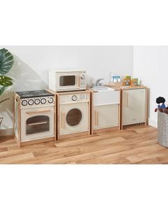 Tidlo White Wooden Kitchen - 5 Piece Set