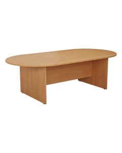 D-End Meeting Table - Beech - 2400mm