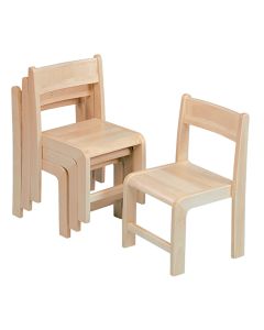 GALT Stackable Wooden Chairs - 210mm - Pack of 4
