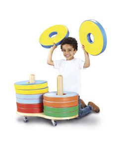 Bi-Colour Donut Cushions With Trolley - Pack of 12