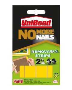 UniBond No More Nails Strips - Removeable - Pack of 10 Strips