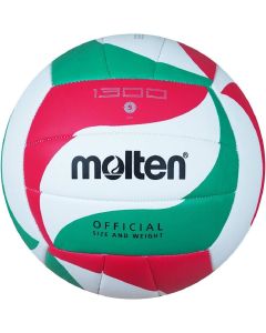Molten V5M1300 Practice Volleyball - White/Green/Red- Size 5