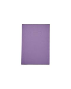 Rhino A4 Exercise Books 80 Page Cornell Study Ruling 8mm Ruled Purple - Pack of 50