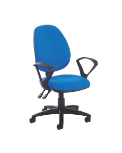 High Fabric Back Asynchro Operator Chair with Fixed Arms