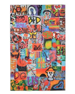 Graffiti Soft Chenille Foldable Mat - Large