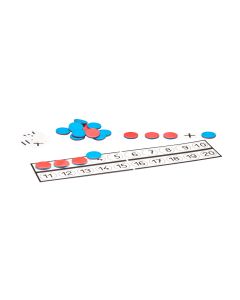 Counting Board with Chips and Arithmetic Signs