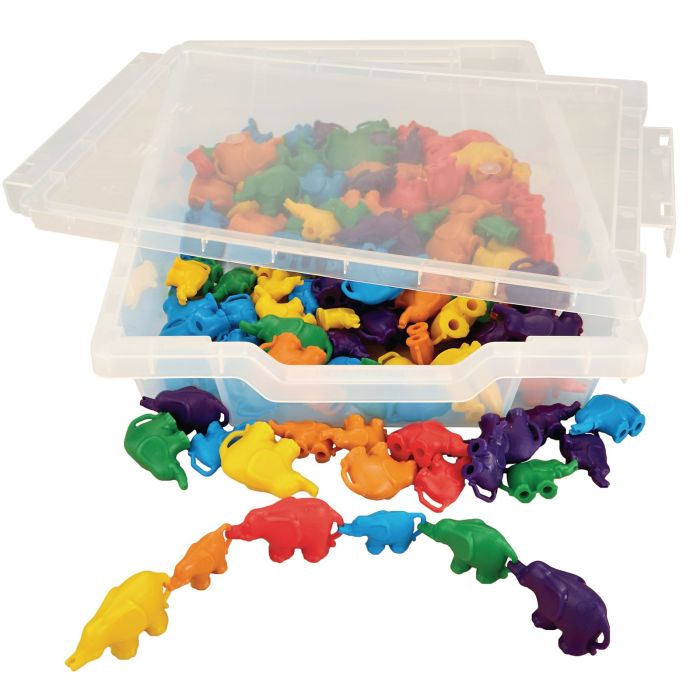 Linking Elephants - 6 Colours - Pack of 120