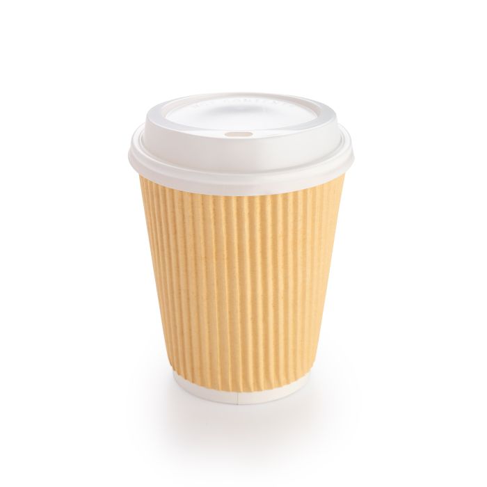 10-20oz Domed Sip Through Lid Wht -P1000