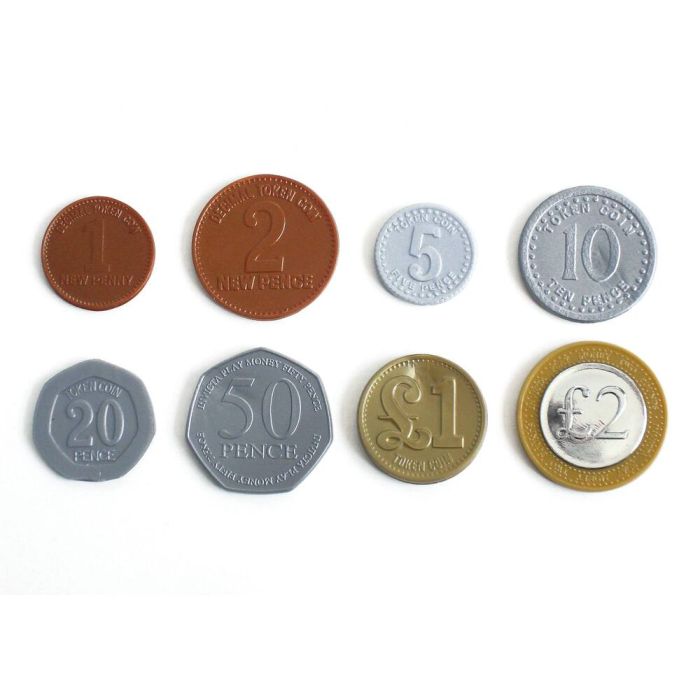 Assorted Coins Plastic Play Coins - Pack of 700