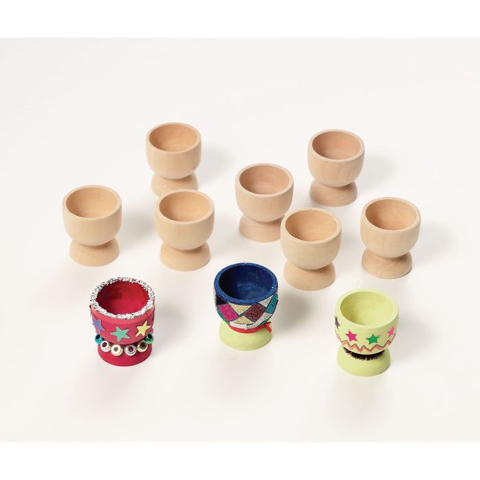 Wooden Egg Cups - Pack of 20 Wooden Egg Cups - Pack of 20