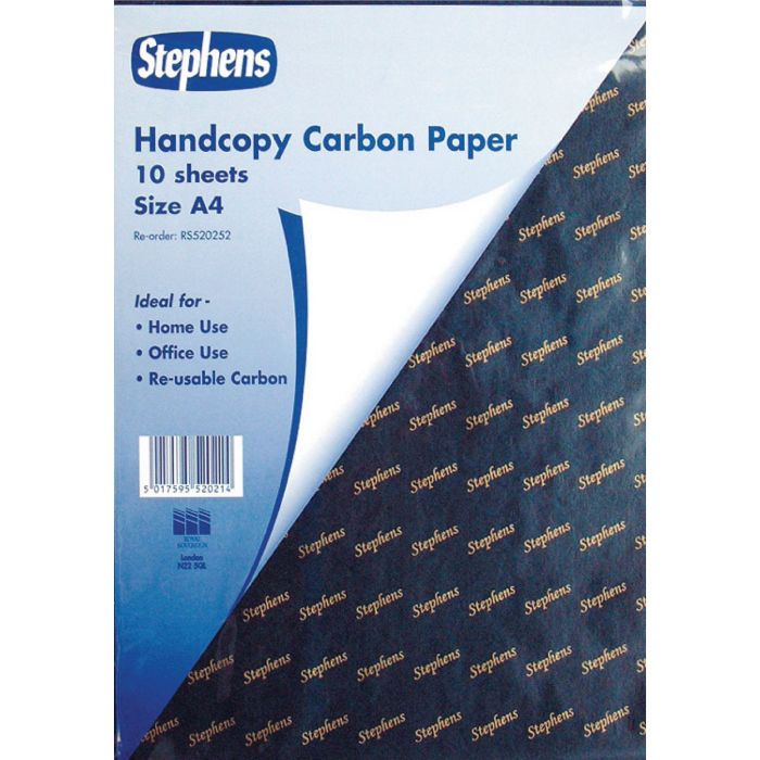 Handy Copy Carbon Paper A4 10 Page Pad Black/White - Pack of 100 Handy Copy Carbon Paper A4 10 Page Pad Black/White - Pack of 100