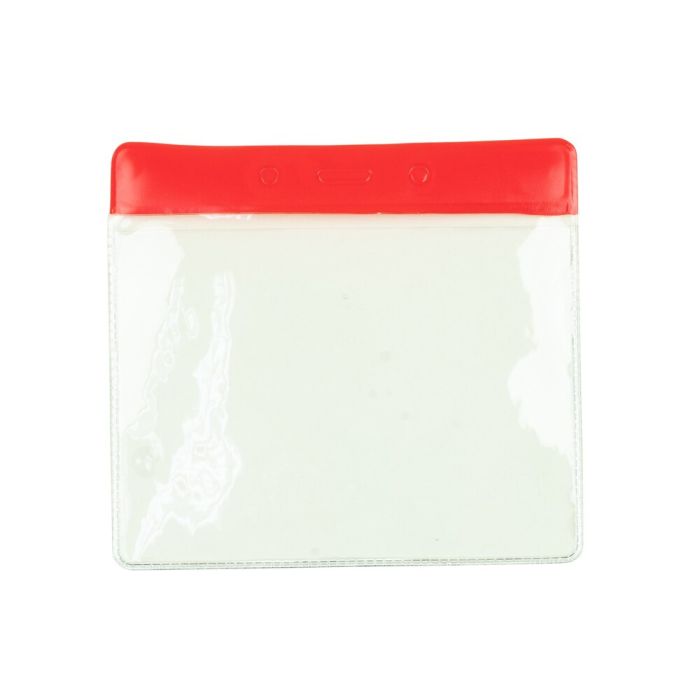 Visitor Badge 60 x 90mm Without Straps - Red - Pack of 25