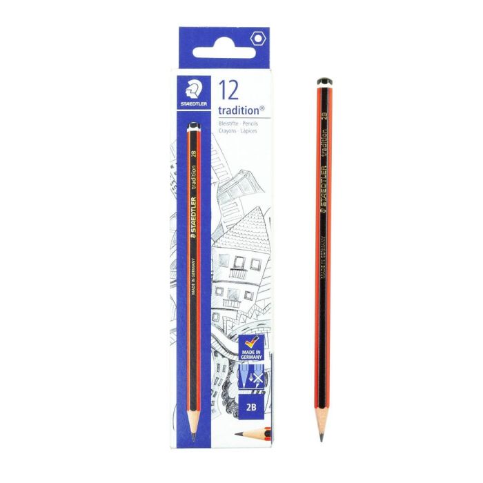 Staedtler Tradition Pencils 2B - Pack of 12 Staedtler Tradition Pencils 2B - Pack of 12