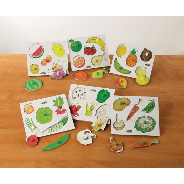 Just Jigsaws Vegetable Peg Puzzles Just Jigsaws Vegetable Peg Puzzles