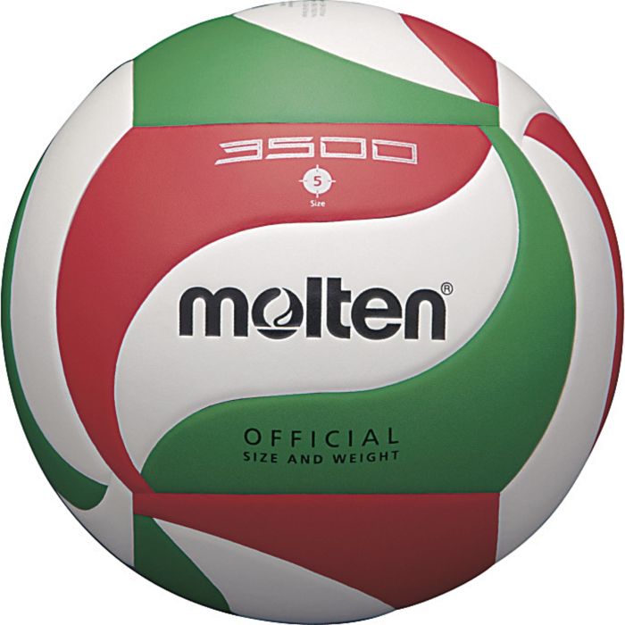 Molten V5M3500 Volleyball - Size 5 - White/Green/Red Molten V5M3500 Volleyball - Size 5 - White/Green/Red