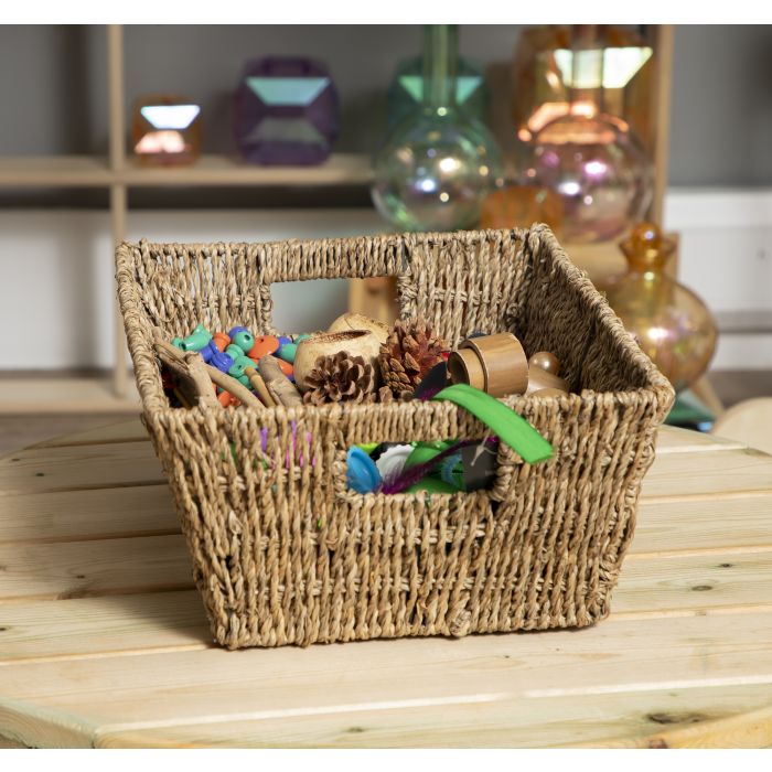 Rectangle Seagrass Baskets from Hope Education Pk4 Rectangle Seagrass Baskets from Hope Education Pk4