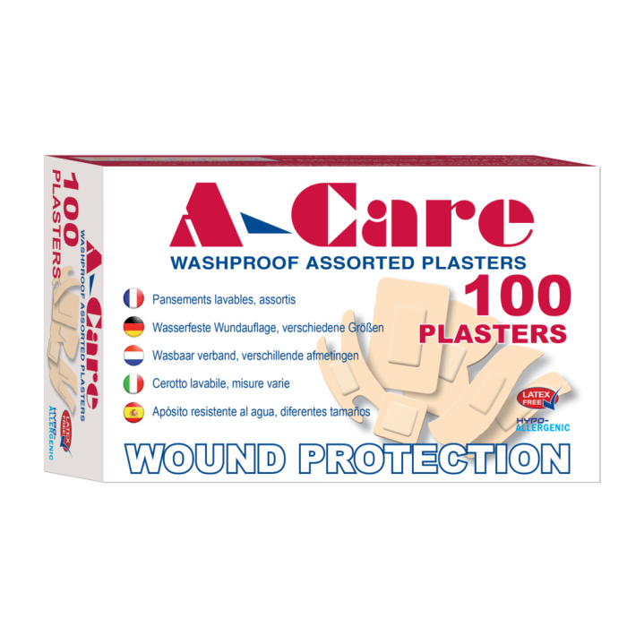 Washproof Plasters Assorted - Pack of 100