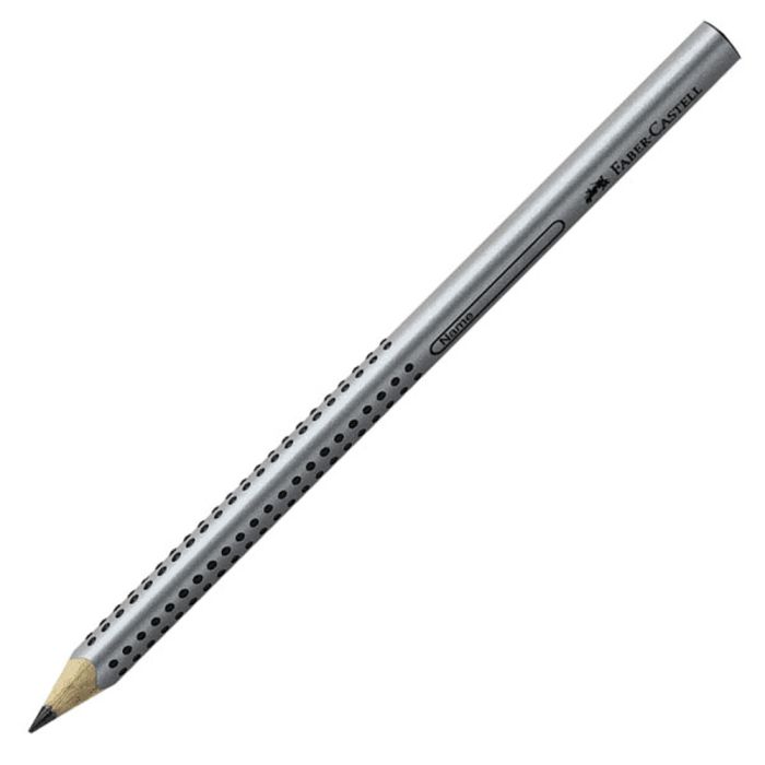 Faber-Castell Jumbo Grip Graphite Pencil - B - Silver Faber-Castell Jumbo Grip Graphite Pencil - B - Silver