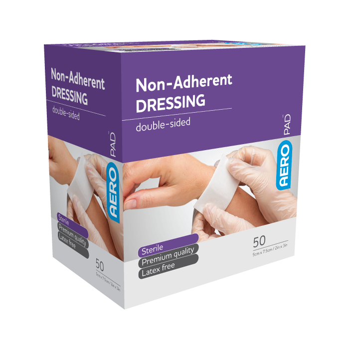 Low Adherant Pad Double Sided 75 x 50mm - Pack of 50