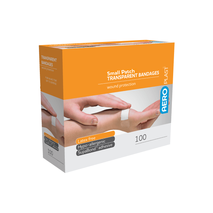 Transparent Plasters 38 x 38mm - Pack of 100