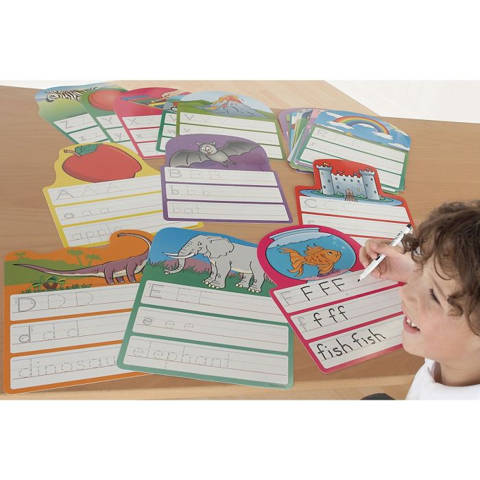 Write and Wipe Alphabet Cards - Pack of 26 Write and Wipe Alphabet Cards - Pack of 26