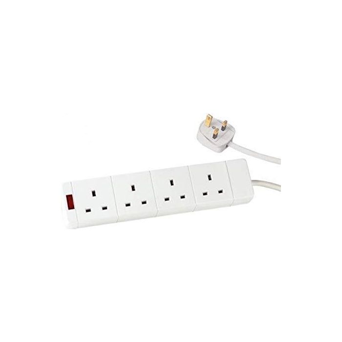 Extention Lead 4 Gang 2m - White Extention Lead 4 Gang 2m - White