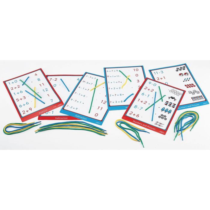 Numeracy Lacing Boards - Pack of 6