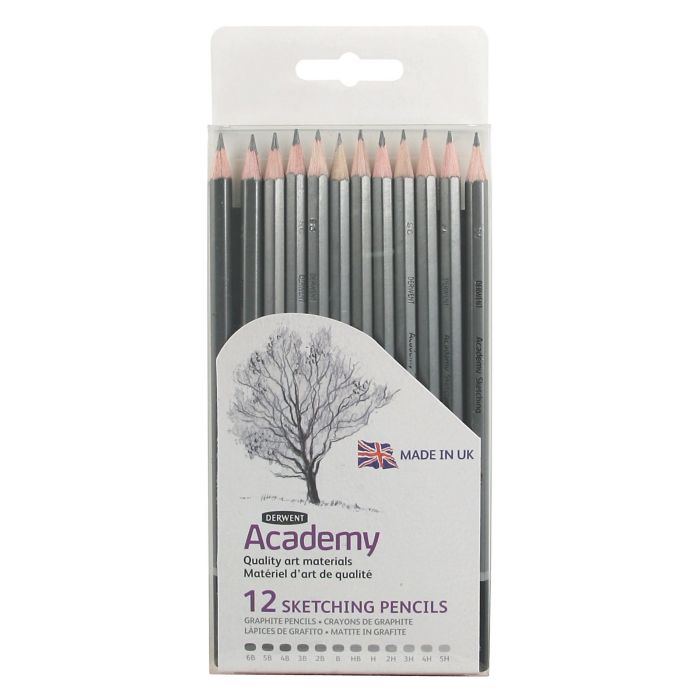 Derwent Academy Sketching Pencils - Pack of 12