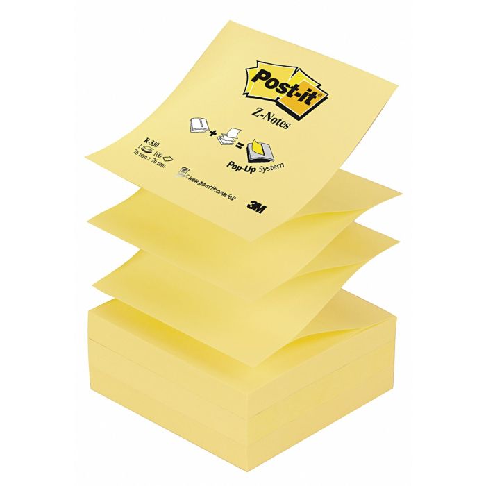 Post-it Z-Notes Canary Yellow - Pack of 12