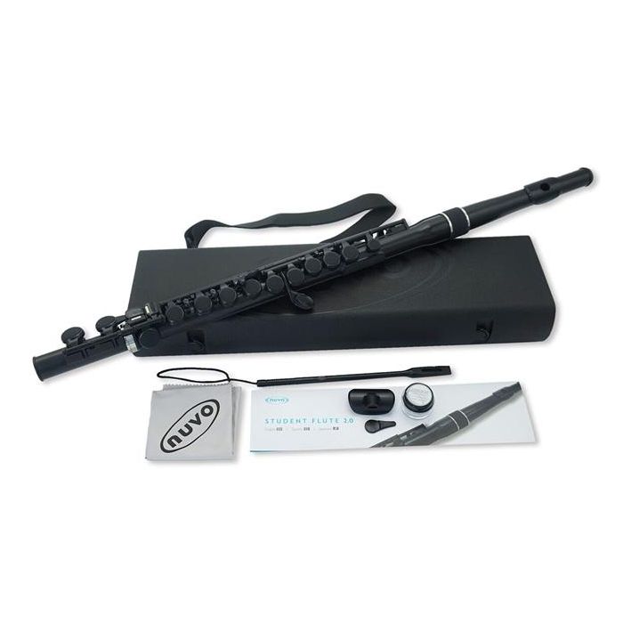 Nuvo Straight Head Student Flute in Black