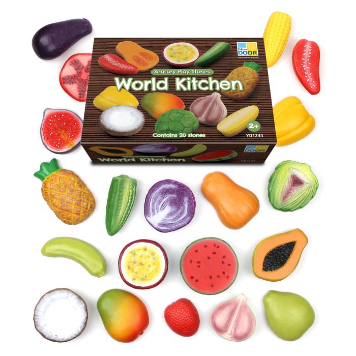 Yellow DOOR Sensory Play Stones World Kitchen - Pack of 20