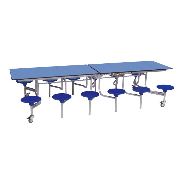 Primary Rectangular 12 Seater Tables -  Blue Top/Blue Seat