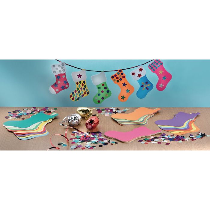 Multi Stocking Bunting and Shapes - Pack of 250