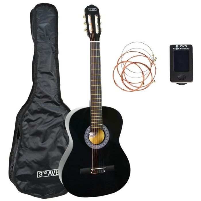 3rd Avenue 3/4 Size Classical Guitar Pack - Black
