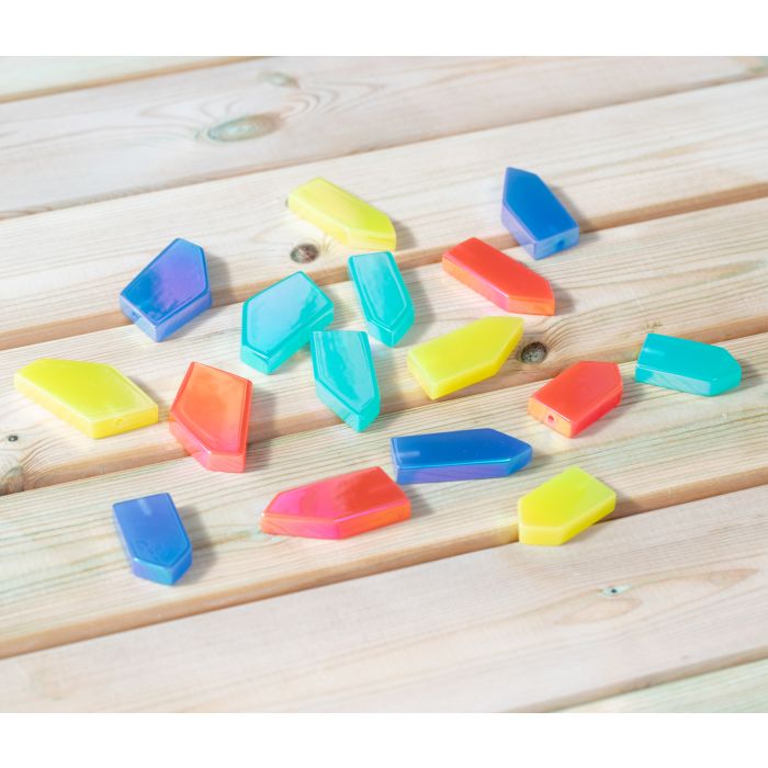 Iridescent Colourful Resin Loose Parts -Pack of 16 Iridescent Colourful Resin Loose Parts -Pack of 16