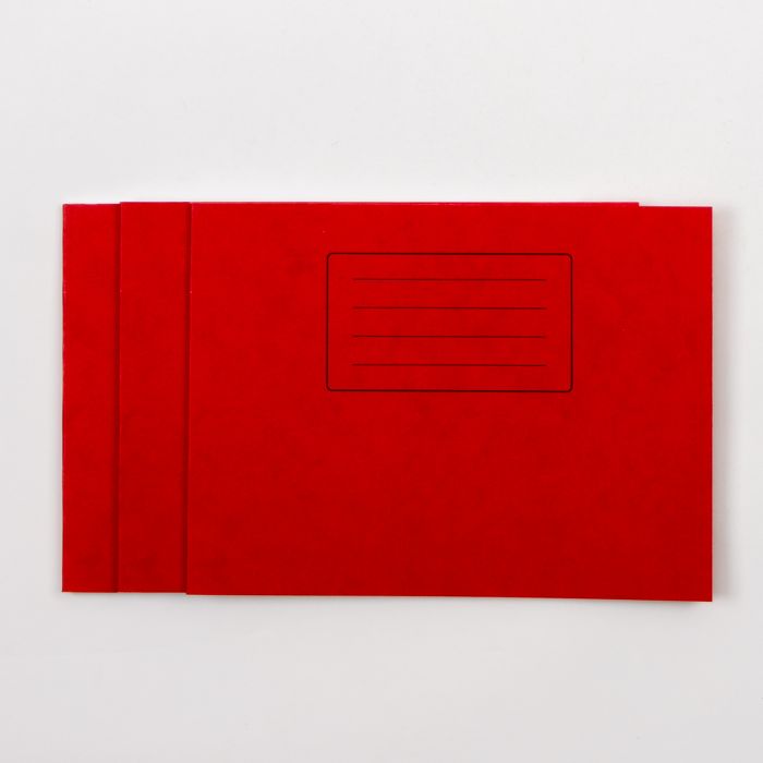 160 x 200mm Handwriting Book 32P 6/21mm Ruled- Red- Pk 100