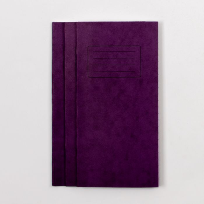 8" x 4" Vocab Book 32P- 8mm Ruled With Margin- Purple- Pk100 8" x 4" Vocab Book 32P- 8mm Ruled With Margin- Purple- Pk100
