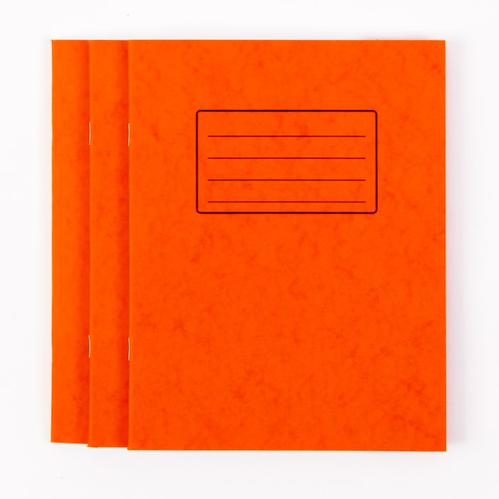 9" x 7" Exercise Book 80 Page- 7mm Squared- Red - Pk 100