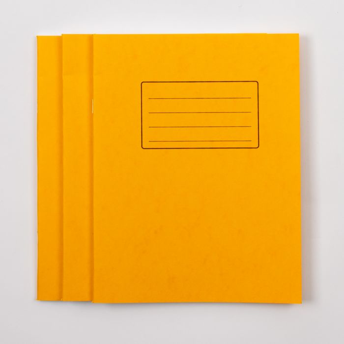 9"x7" Exercise Book 64P- 8mm Ruled/Margin- Yellow - Pk 100 9"x7" Exercise Book 64P- 8mm Ruled/Margin- Yellow - Pk 100