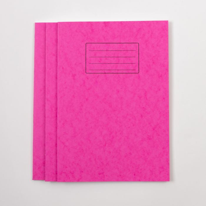 A4 Exercise Book 64P- 8mm Ruled With Margin- Pink - Pk50 A4 Exercise Book 64P- 8mm Ruled With Margin- Pink - Pk50