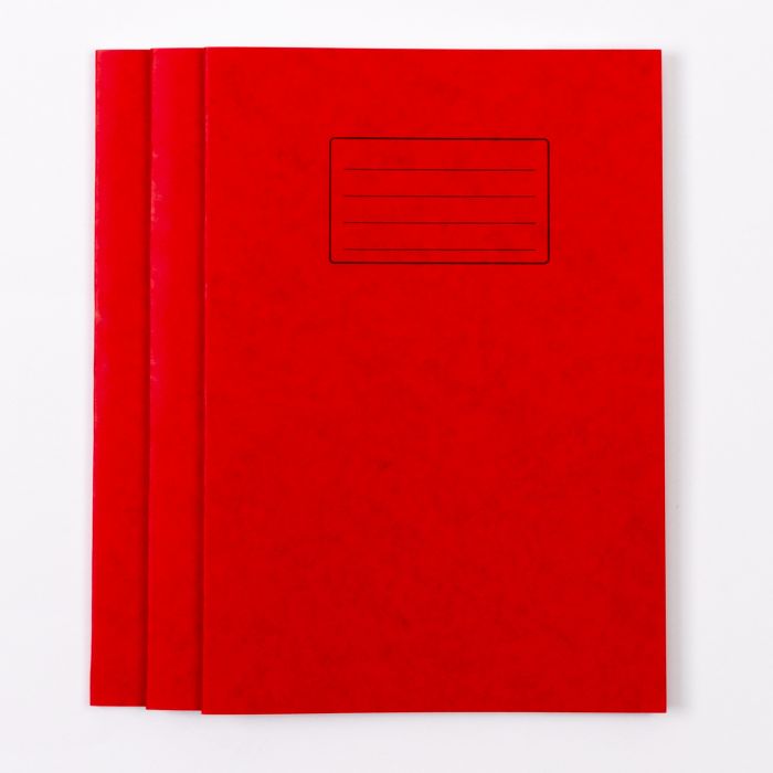 A4 Exercise Book 64 P- 8mm Ruled/Plain Alternate Red Pk 50
