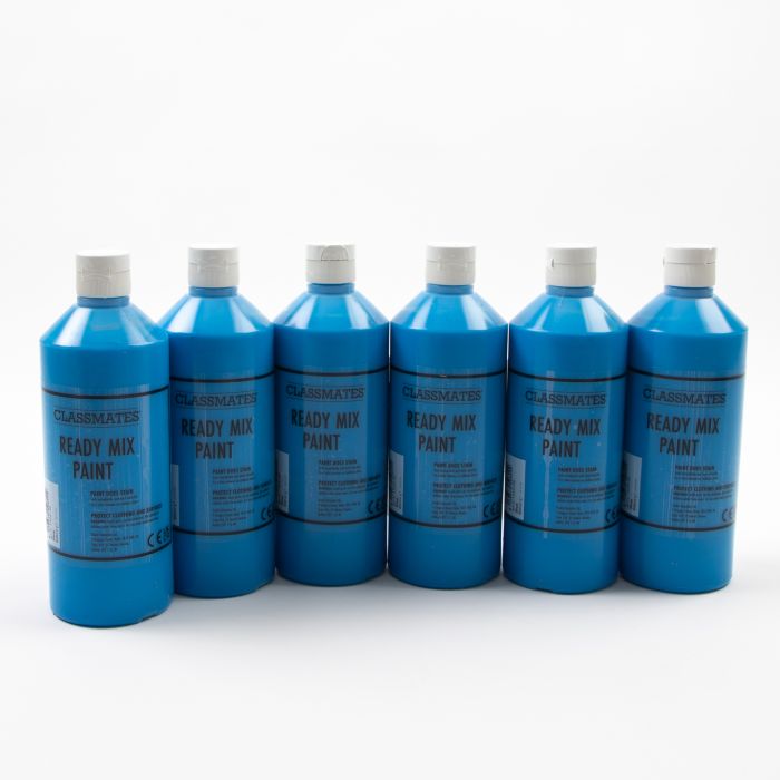 Classmates Ready Mixed Paint - Blue - 500ml - Pack of 6 Classmates Ready Mixed Paint - Blue - 500ml - Pack of 6