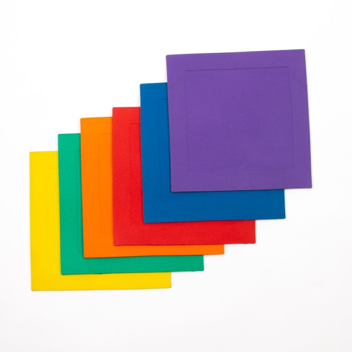 Findel Everyday Square Floor Markers - Assorted - Pack of 6