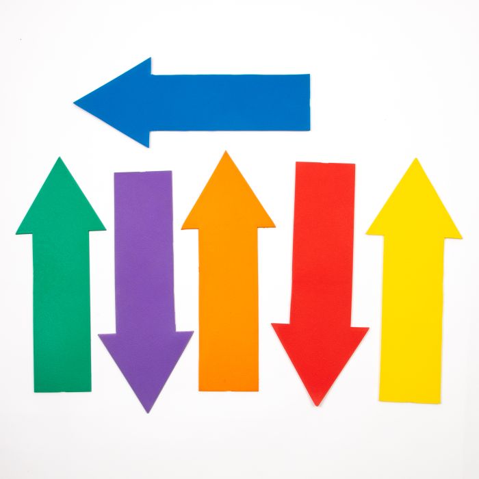 Findel Everyday Arrow Floor Markers - Assorted - Set of 18