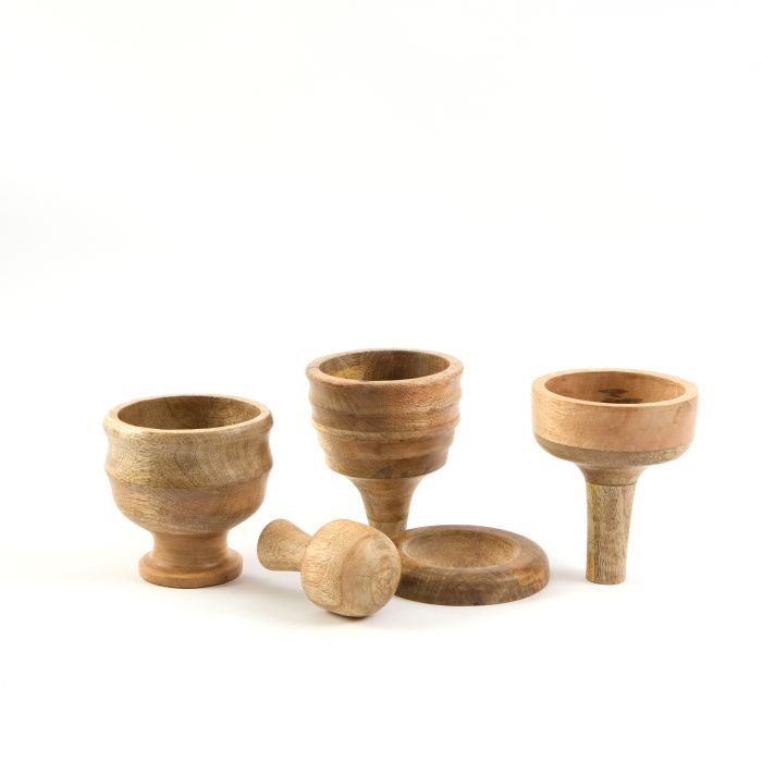 Mango Wood Sand and Water Play Set - Pack of 5 Mango Wood Sand and Water Play Set - Pack of 5