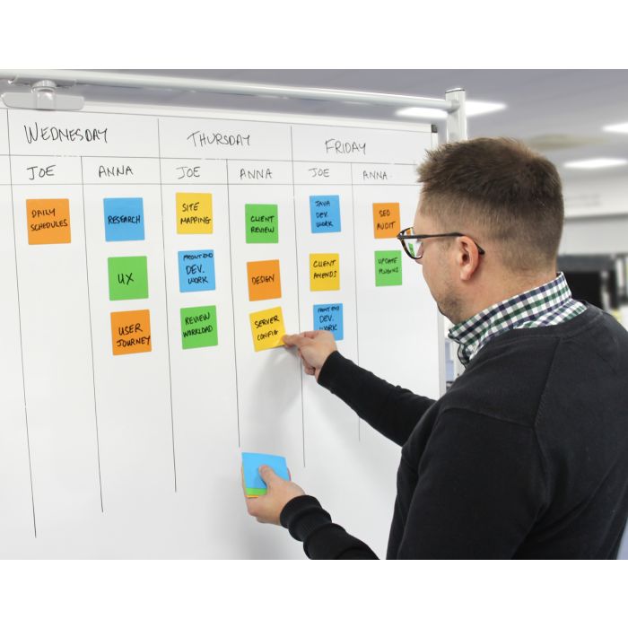 Show-me Magnet-Notes 75x75mm Assorted Colours Pk 60