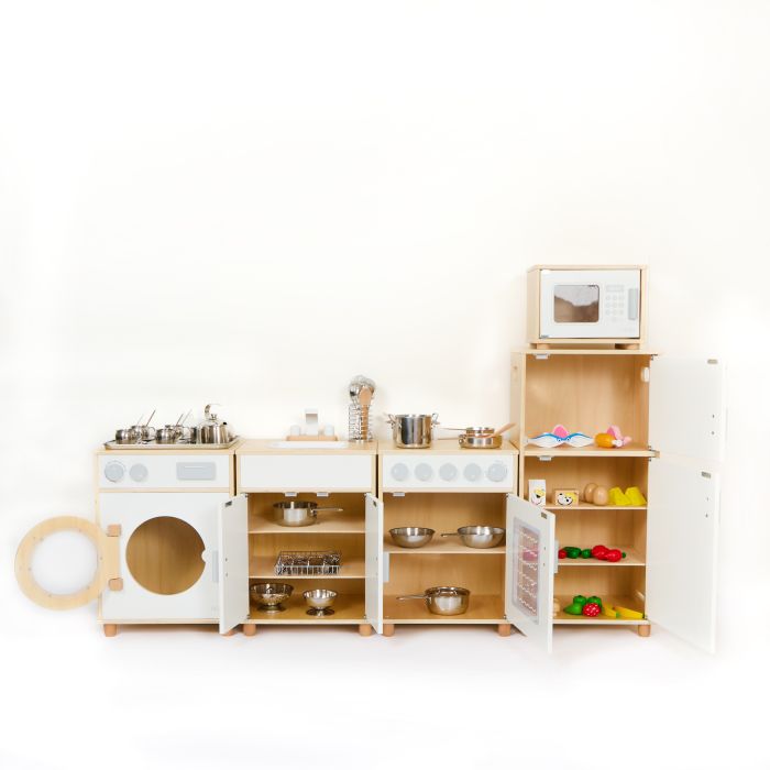 White 5 Piece Kitchen Set with Accessories